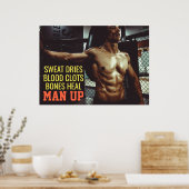 Abs Workout Motivierend Gym Poster (Küche)