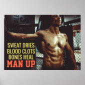 Abs Workout Motivierend Gym Poster (Vorne)