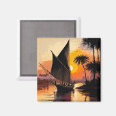 Absalzen in den Sonnenuntergang Magnet (Vorderseite/Rückseite)