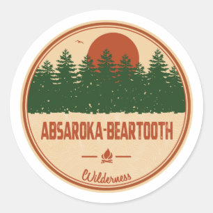 Absaroka - Barkzahnspiel Montana Wyoming Runder Aufkleber