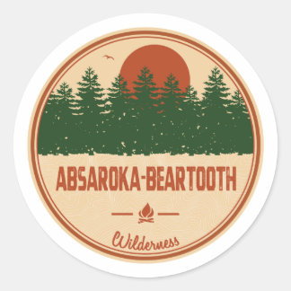 Absaroka - Barkzahnspiel Montana Wyoming Runder Aufkleber
