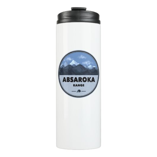 Absaroka Highlights Montana Camping Thermosbecher (Vorderseite)