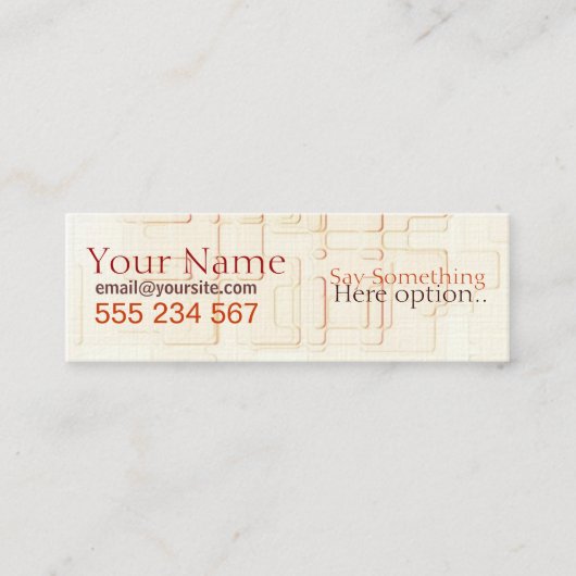 Absatech Mini-Visitenkarte Mini Visitenkarte (Vorderseite)