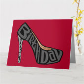 Absatz-Schuh-alles- Gute zum Karte (Gelbe Blume)