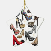 Absatz-Schuh-Collagen-Schein-Mode-Pumpen Keramik Ornament (Links)