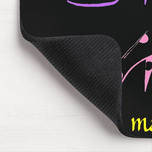 Absatz-Schuh-Divapastell auf Schwarzem Mousepad (Ecke)