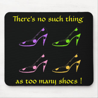 Absatz-Schuh-Divapastell auf Schwarzem Mousepad
