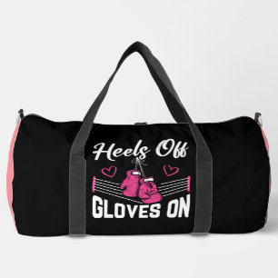 Absätze Aus Handschuhe An Duffle Bag