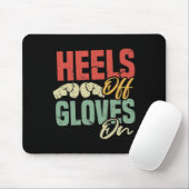 Absätze aus Handschuhe an Selbstverteidigung Kickb Mousepad (Mit Mouse)