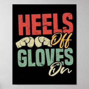 Absätze aus Handschuhe an Selbstverteidigung Kickb Poster