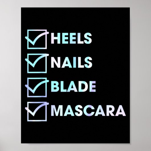 Absätze Nägel Klinge Maa Lustiges Design Poster (Vorne)