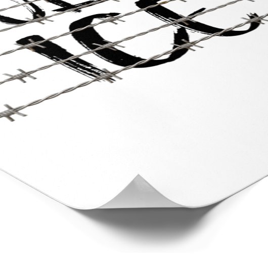 Abschaffung der Eisbyrtendraht-Proteste und Unters Poster (Ecke)