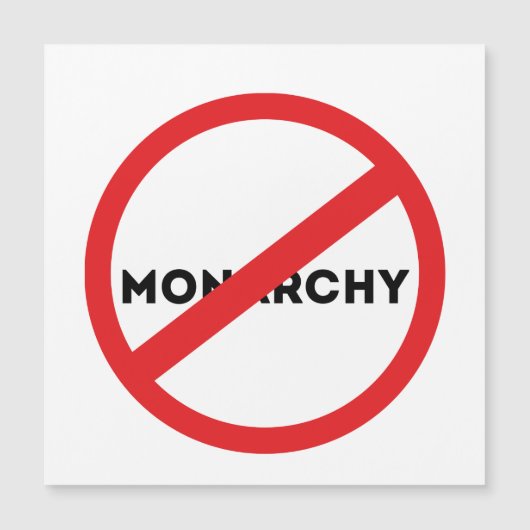 Abschaffung der monarchischen Magnetkarte (Vorderseite)