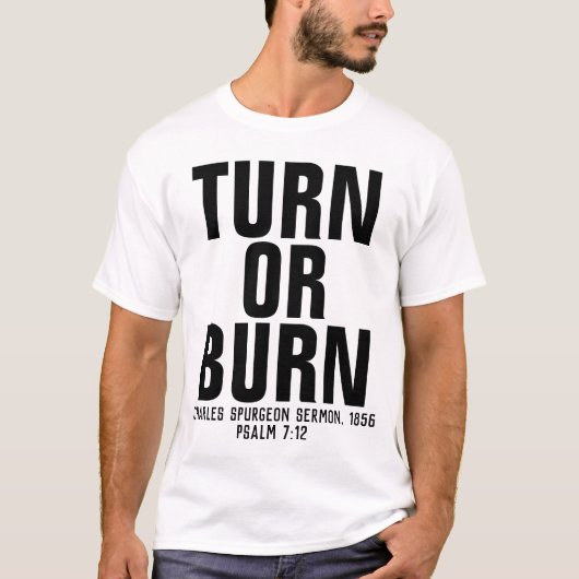 ABSCHALTEN ODER BURN, Christliche T - Shirt (Vorderseite)