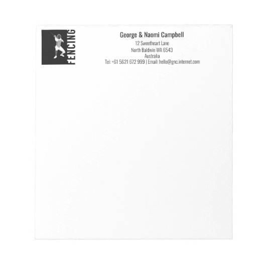 Abschaltung Notizblock (Vorderseite)