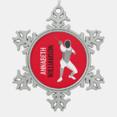 Abschaltung Schneeflocken Zinn-Ornament (Vorderseite)