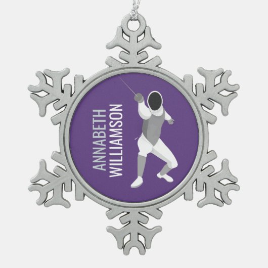 Abschaltung Schneeflocken Zinn-Ornament (Vorderseite)