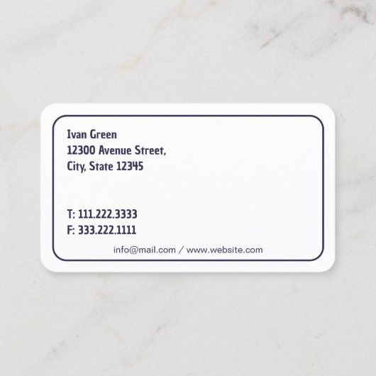 Abschaltung Visitenkarte (Rückseite)