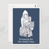 Abschaltzeiten: Lewis Schachmänner - Der Ritter Postkarte (Vorne/Hinten)