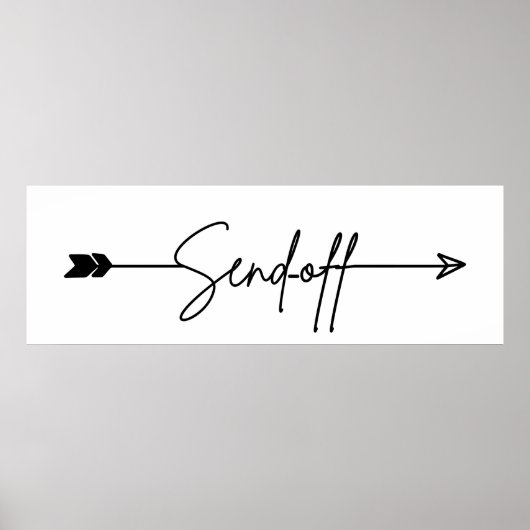 Abschicken des Pfeils Hochzeitszeichen Poster (Vorne)