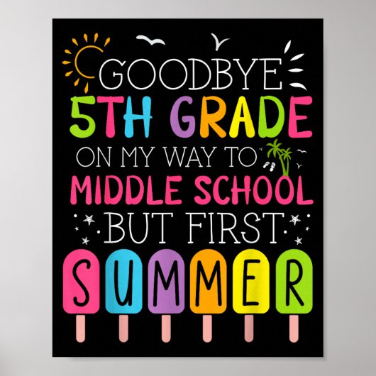 Abschied 5. Klasse Abschluss zur Mittelschule erst Poster (Vorne)