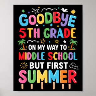 Abschied 5. Klasse Abschluss zur Mittelschule erst Poster