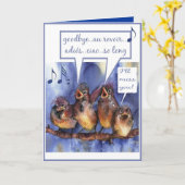 Abschied, Abschied, au revoir, adios, ciao, gute R Karte (Gelbe Blume)