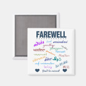 Abschied - Auf Wiedersehen wirst du vermisst Magnet (Vorderseite/Rückseite)