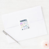 Abschied - Auf Wiedersehen wirst du vermisst Quadratischer Aufkleber (Umschlag)