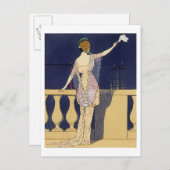 Abschied bei Nacht, Design für ein Abend von Postkarte (Vorne/Hinten)