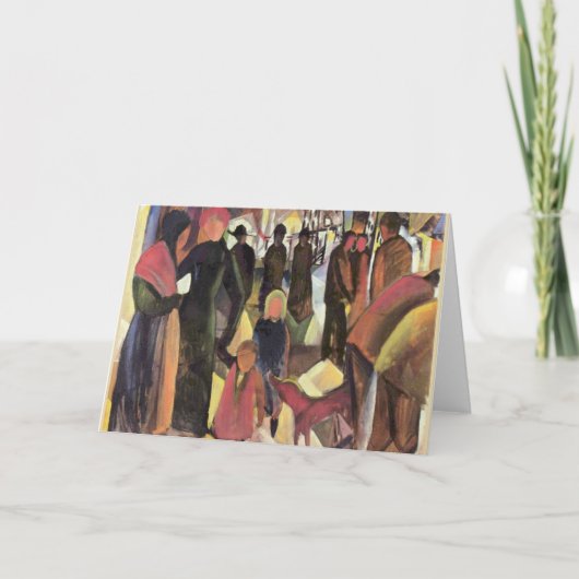 Abschied, berühmtes Gemälde von August Macke Karte (Vorderseite)