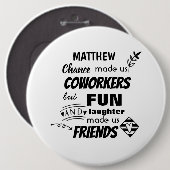 Abschied Coworker Boss - wir sind Freunde Custom Button (Vorne & Hinten)
