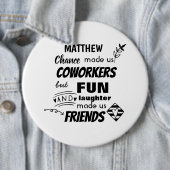 Abschied Coworker Boss - wir sind Freunde Custom Button (Beispiel)