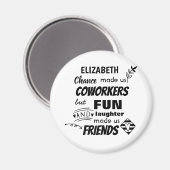 Abschied Coworker Boss - wir sind Freunde Custom Magnet (Vorderseite/Rückseite)