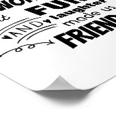 Abschied Coworker Boss - wir sind Freunde Custom Poster (Ecke)