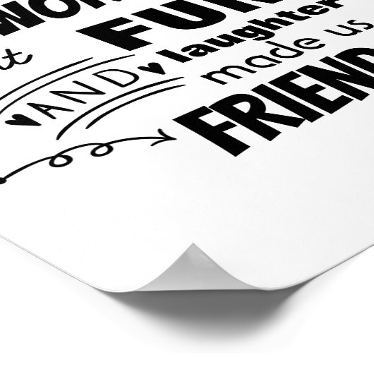 Abschied Coworker Boss - wir sind Freunde Custom Poster (Ecke)