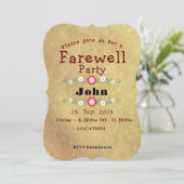 Abschied Einladung (Stehend Vorderseite)