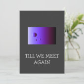 Abschied >Grußkarte Karte (Stehend Vorderseite)