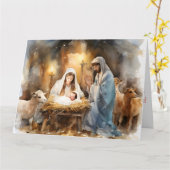 Abschied in einem mageren Weihnachten Karte (Gelbe Blume)