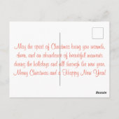 Abschied in einem mageren Weihnachten Postkarte (Rückseite)