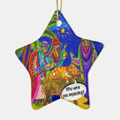 Abschied in einer Gefahr Keramik Ornament (Links)