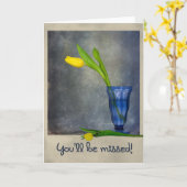 Abschied Karte (Gelbe Blume)