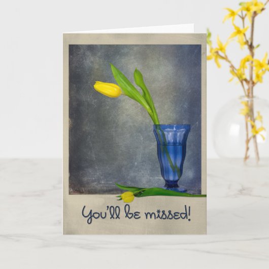 Abschied Karte (Gelbe Blume)