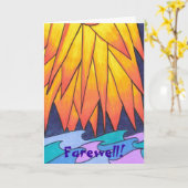 Abschied! Karte (Gelbe Blume)