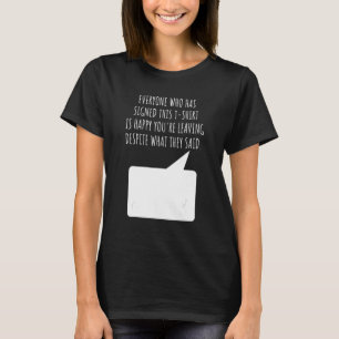Abschied Kollege Verlassen Abschiedsgeschenk Unter T-Shirt