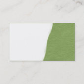Abschied nehmen - Grünes Rohpapier Textur Visitenkarte (Rückseite)