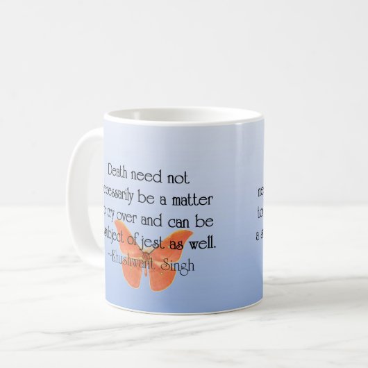 Abschied nehmen mit Spaß und Jest Kaffeetasse (Vorderseite Links)