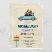 Abschied-Party Einladung (Vorne/Hinten)