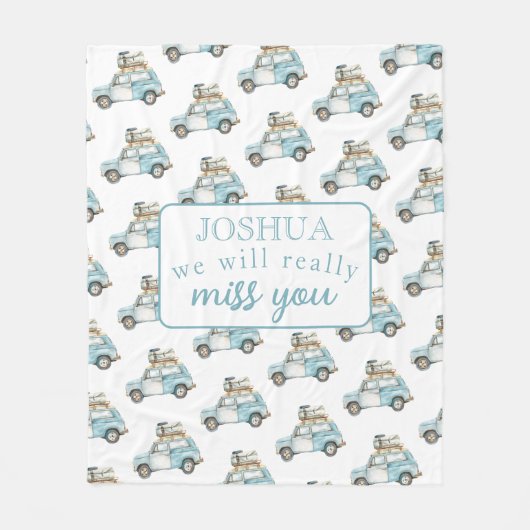 Abschied Party wir verpassen Sie Auto Hintergrund Fleecedecke (Vorderseite)
