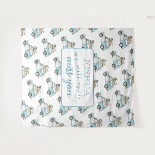 Abschied Party wir verpassen Sie Auto Hintergrund Wandteppich (Vorderseite (Horizontal))